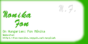 monika fon business card
