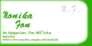 monika fon business card